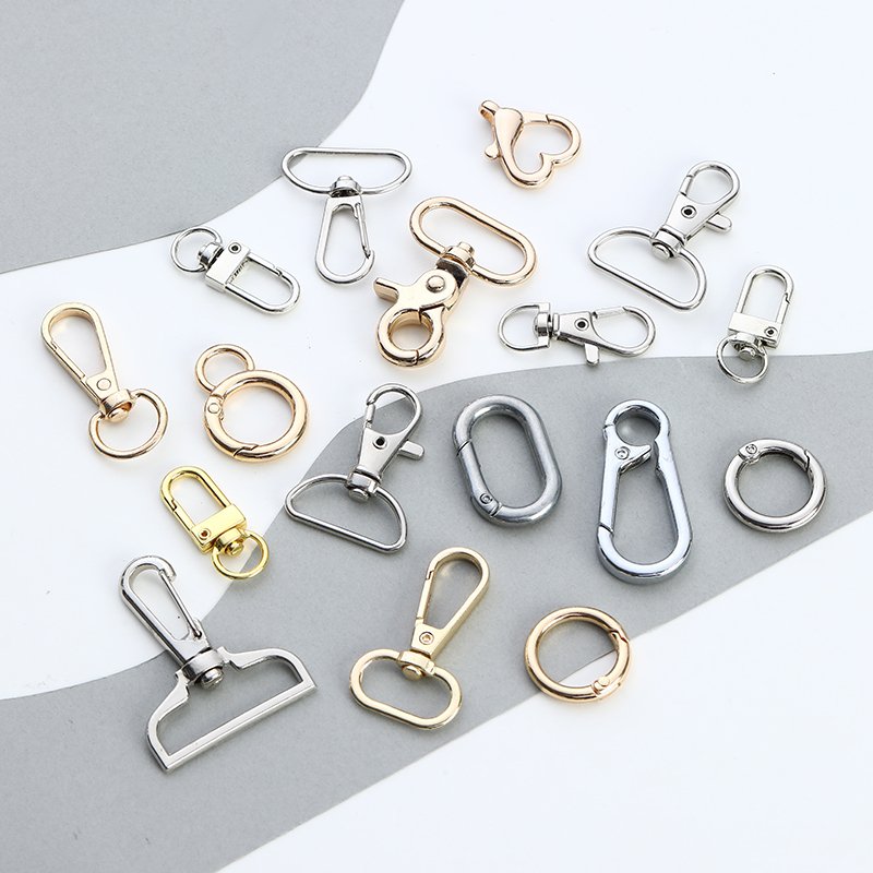 Factory Stock Zinc Alloy Rotating Dog Buckle Fish Mouth Key Spring Hook Buckle Luggage Accessories
