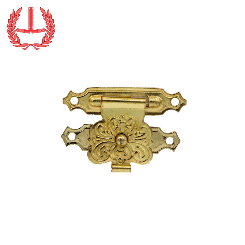 Factory making Small flower buckle Wooden box hardware Vintage lock