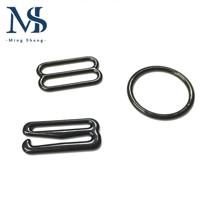 Women Adjustment Buckle Coated Nylon Bra Buckles Ring and Slider For Intimates Accessories for Lingerie