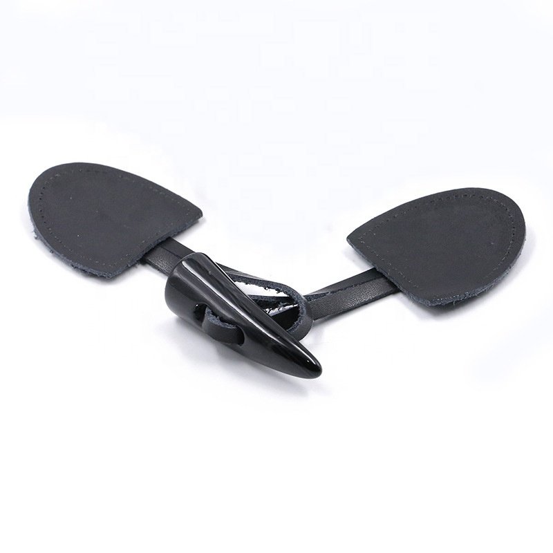 PU Leather Sew-on Toggles Closures Resin Horn Buckle Vintage Horn Buttons Sewing Accessories For Knitwear Coat Sweater