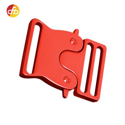 Custom red black silver zinc alloy safe buckle metal quick release tactic belt buckle