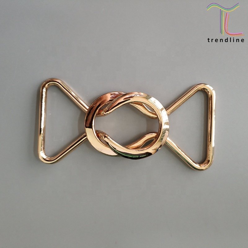 bright luster gold metal buckle for bikini