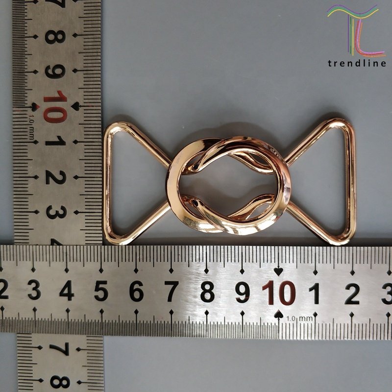 bright luster gold metal buckle for bikini