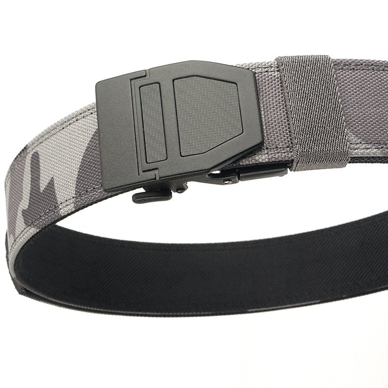 Heavy Duty Durable Metal Buckle Hunting Nylon 1.5'' EDC Shooting Gun Belt Men Black Nylon EDC Ratchet Belt