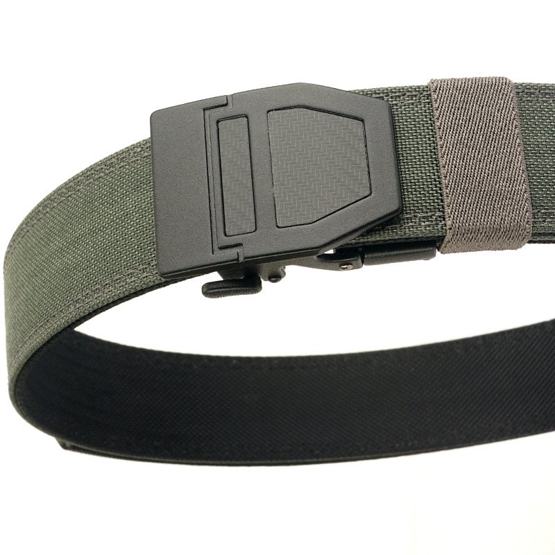 Heavy Duty Durable Metal Buckle Hunting Nylon 1.5'' EDC Shooting Gun Belt Men Black Nylon EDC Ratchet Belt