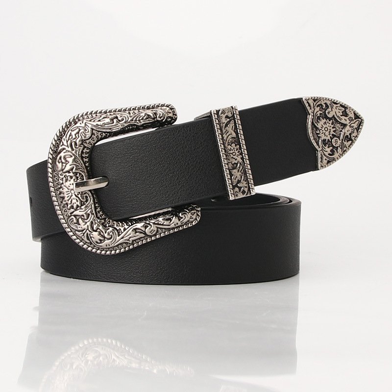Creative Ladies Pin Buckle Retro Decorative PU Belt Jeans Casual Pants Belt For Women