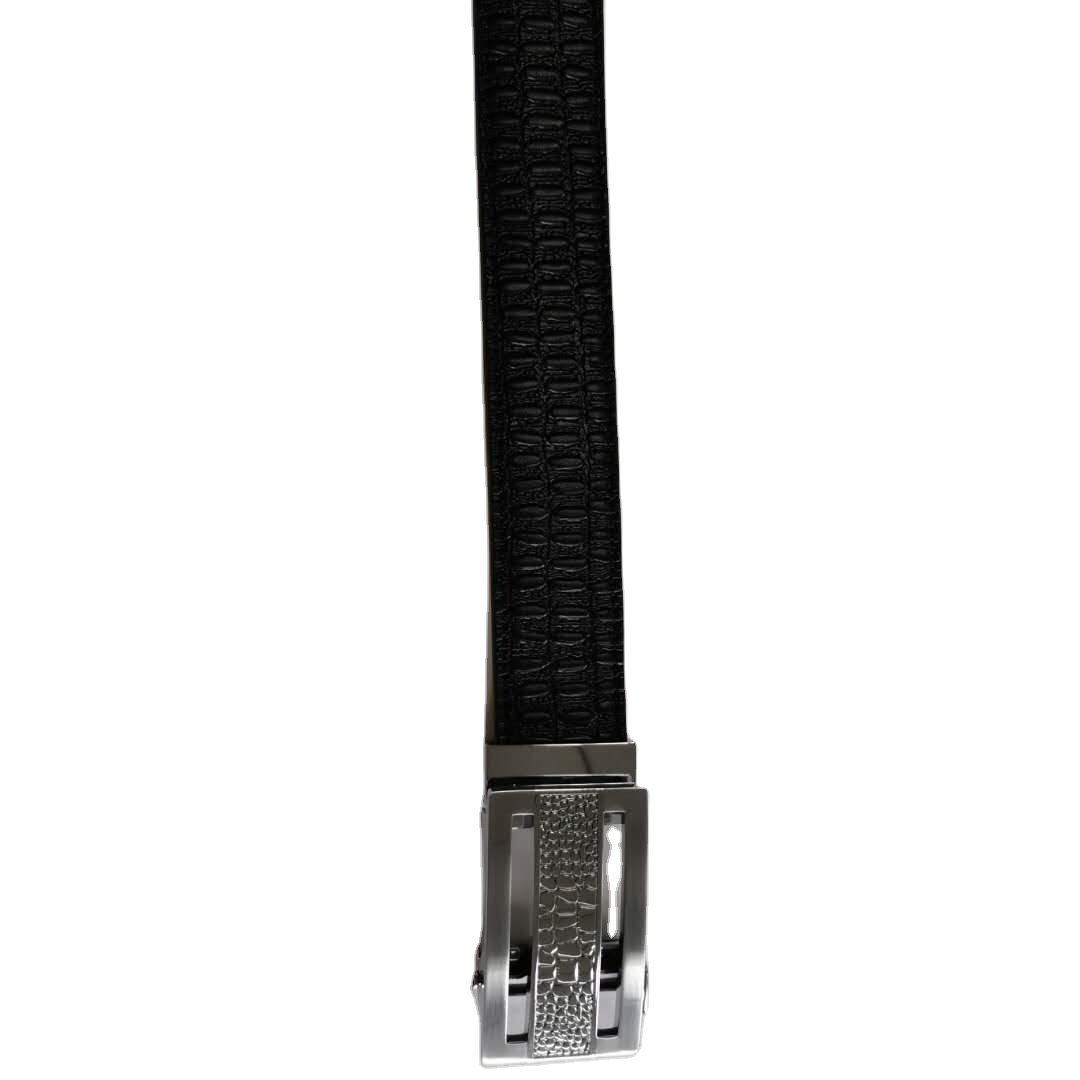 Hot selling Business Mens Split & PU Leather with Automatic Sliding Buckle Belts genuine crocodile belts belt for men