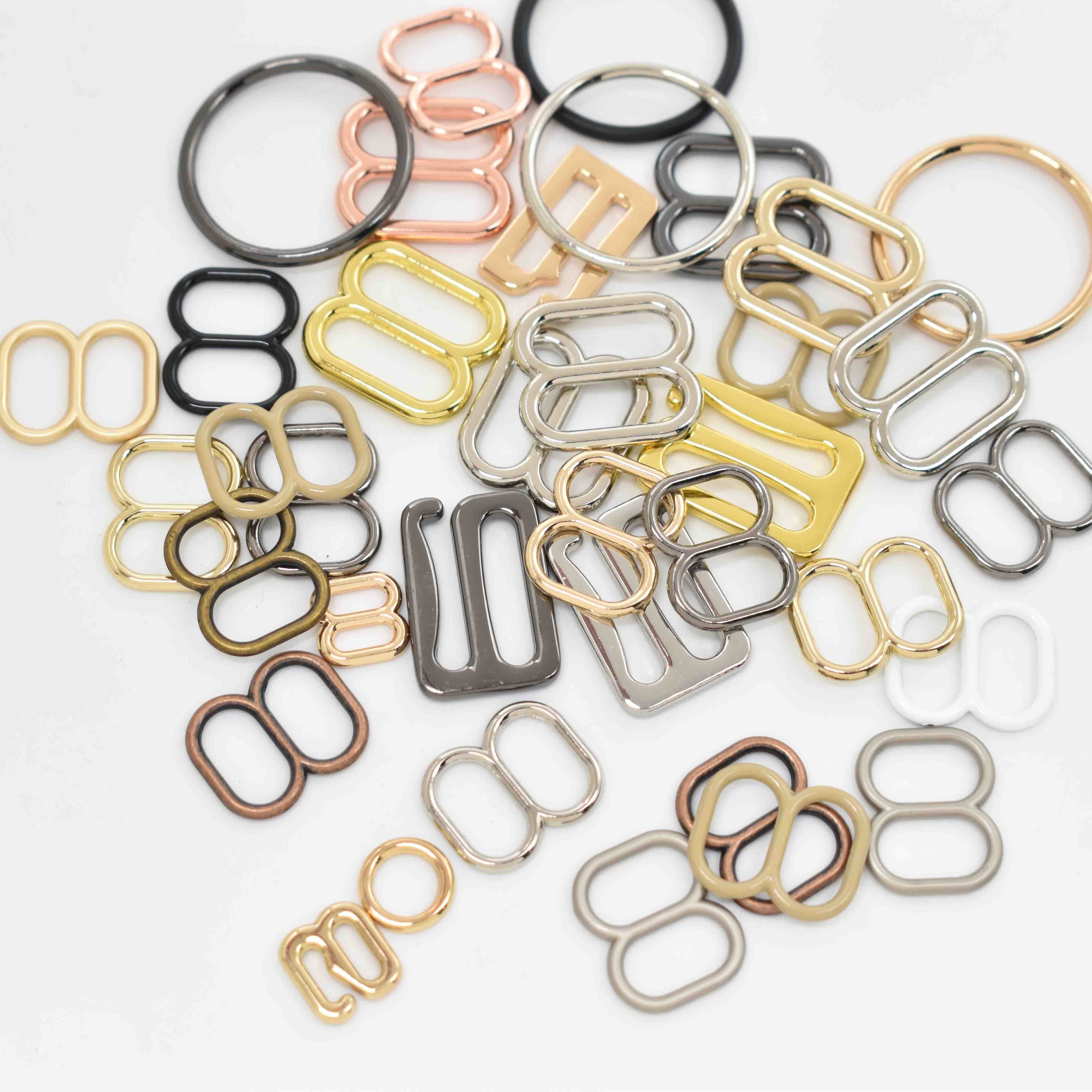Multiple Sizes O-shaped 8 Ring Shape G Buckles Metal Swimwear Accessories For Luxury Swimsuit/Bra/Beach Bikini