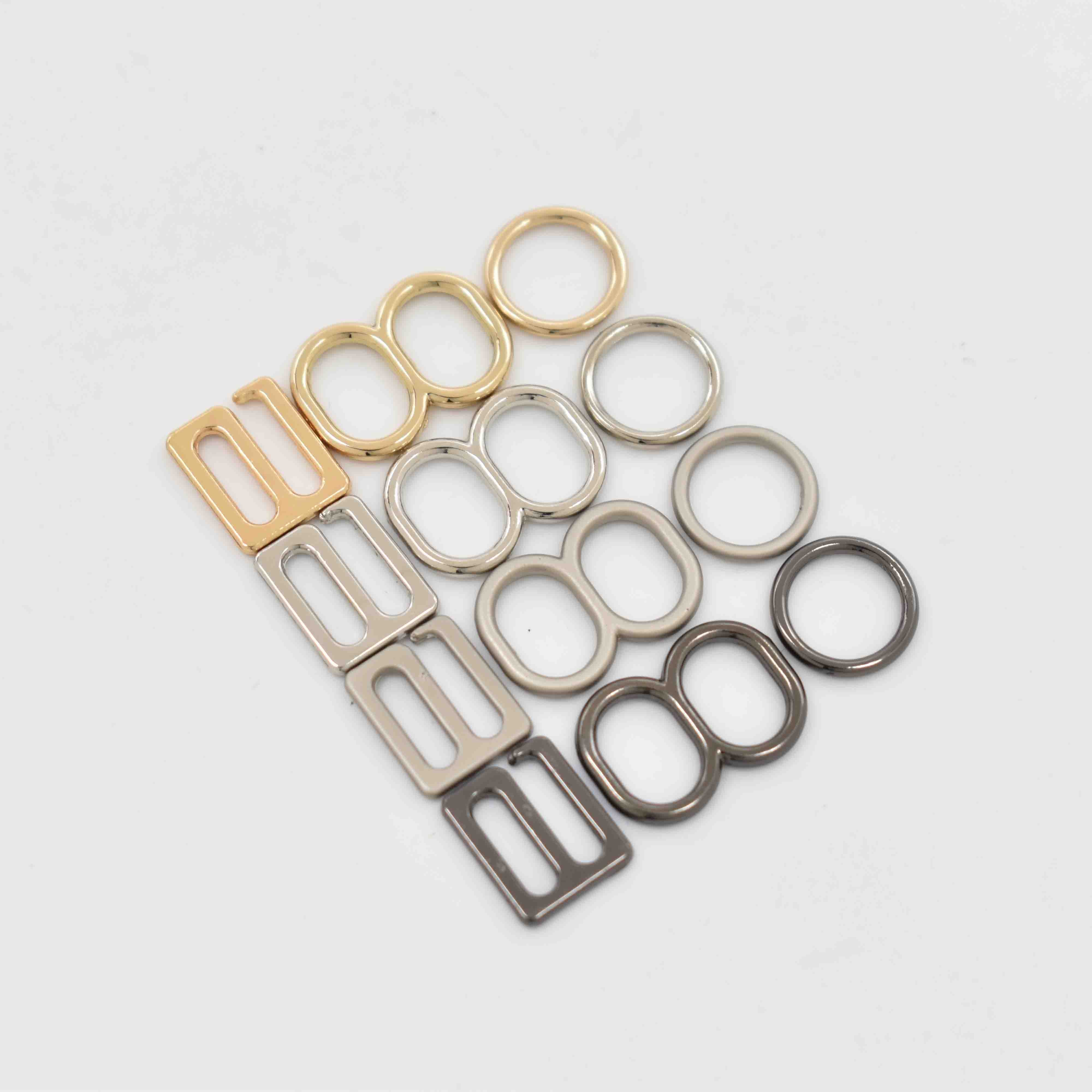 Multiple Sizes O-shaped 8 Ring Shape G Buckles Metal Swimwear Accessories For Luxury Swimsuit/Bra/Beach Bikini