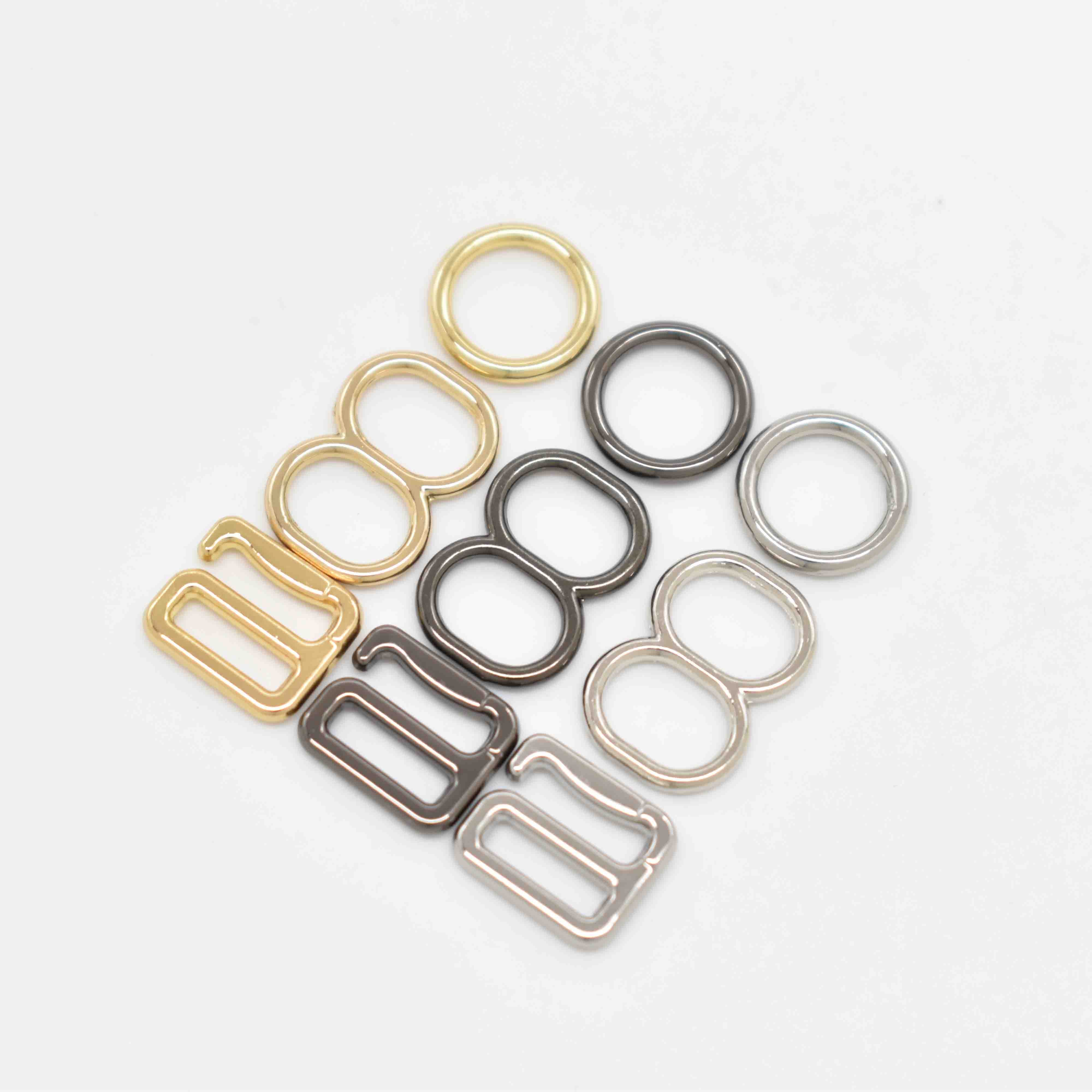 Multiple Sizes O-shaped 8 Ring Shape G Buckles Metal Swimwear Accessories For Luxury Swimsuit/Bra/Beach Bikini