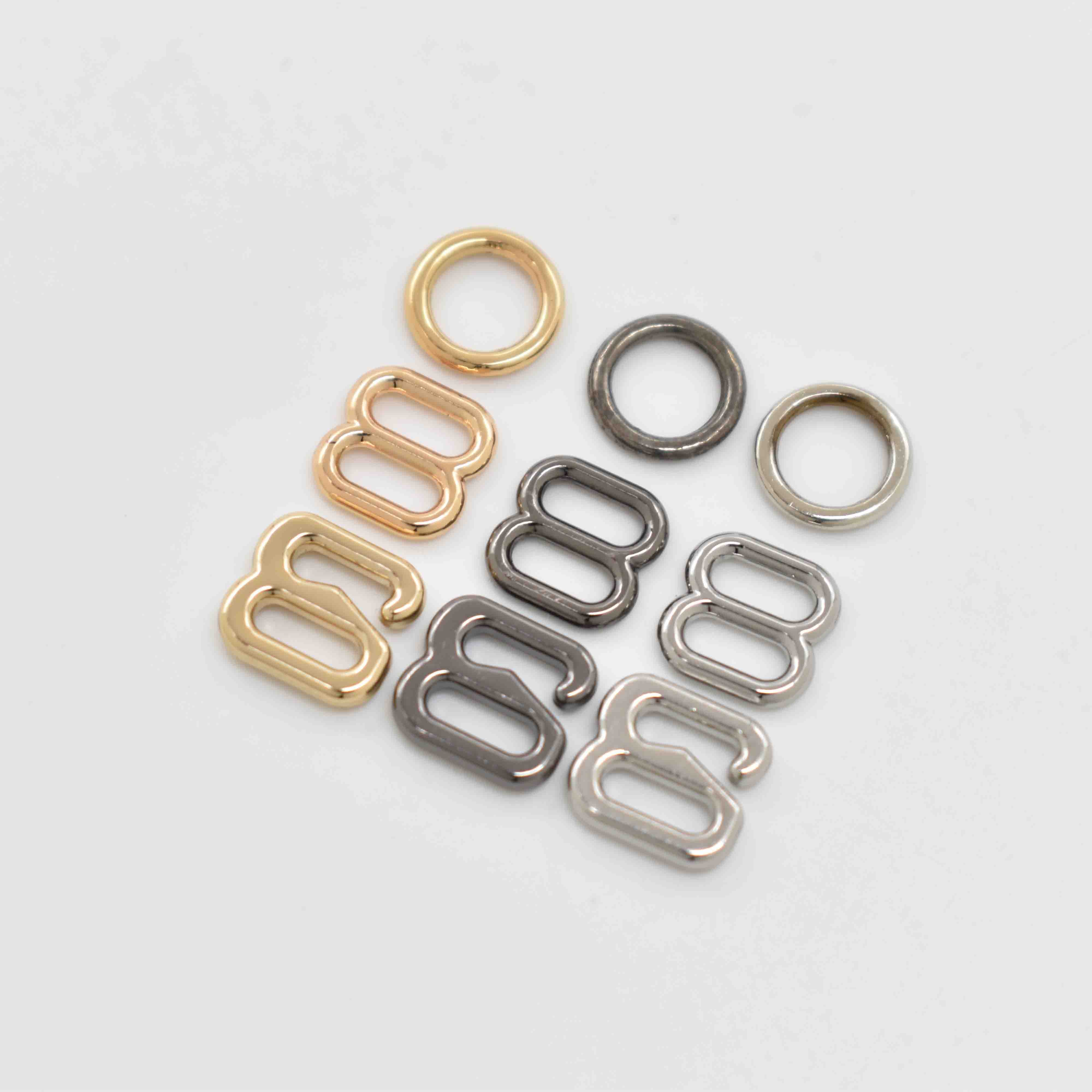 Multiple Sizes O-shaped 8 Ring Shape G Buckles Metal Swimwear Accessories For Luxury Swimsuit/Bra/Beach Bikini
