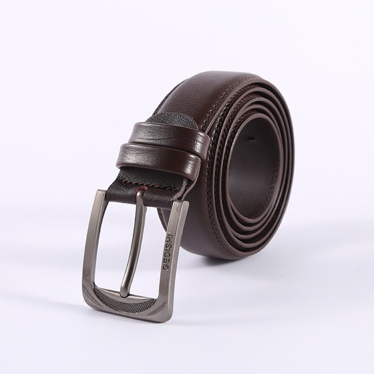 WDD351New Classic Men Fashion PU Waist Belts Business Dress Leather Belts Male Korean Style Leather Alloy Pin Buckle Belts