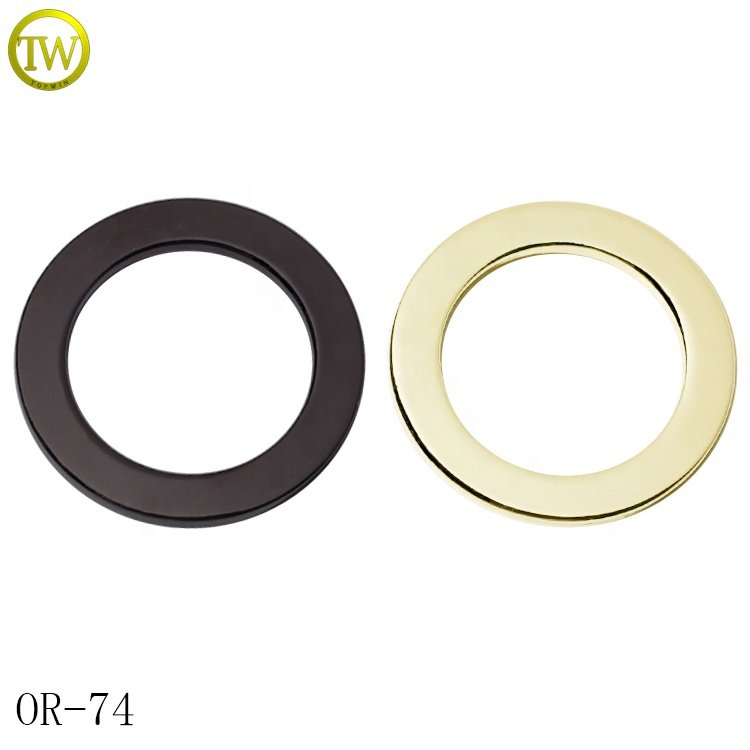 Zinc alloy swimwear brand round ring logos gold plated clothing metal letter o buckle for bikini waterproof