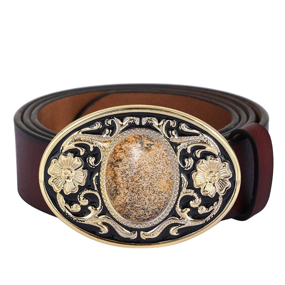 Belt Buckle Custom Manufacturer 3D Gold Brass Emboss Luxury Cowboy Men Western Logo Metal Custom Belt Buckle For Men