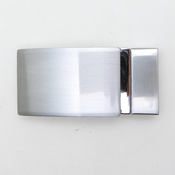 Men's Zinc Alloy Die Casting Polishing Belt Buckle Customized Logo Nickel Brushed Plain Turning Plate Buckle Belt Clip Buckles