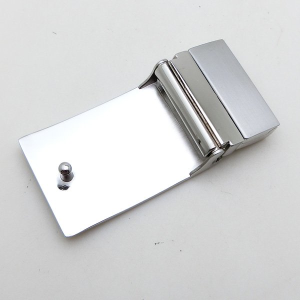 Men's Zinc Alloy Die Casting Polishing Belt Buckle Customized Logo Nickel Brushed Plain Turning Plate Buckle Belt Clip Buckles