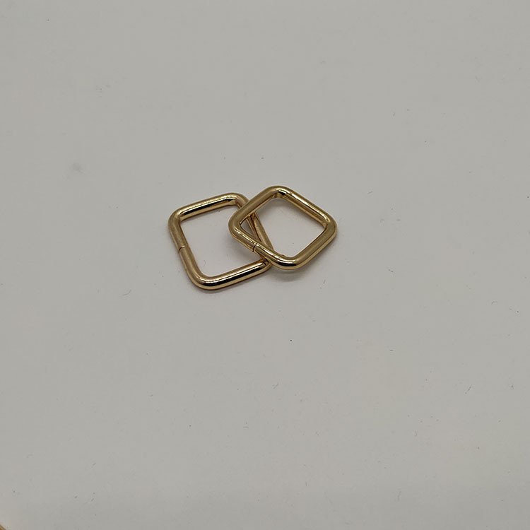 3.8mm Wire Diameter Wholesale Zinc Alloy Black Gold Silver Metal Iron Ring Iron Wire Square Buckle Bag Hardware Square Buckle