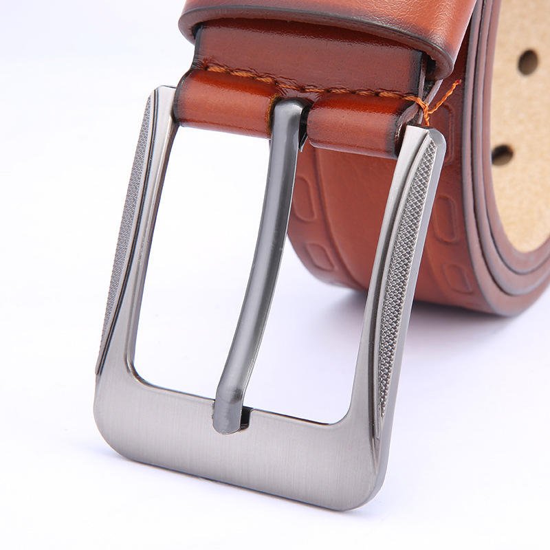 Fashion Men Belt Leather Belt Coat Wholesale Cover Cotton Metal Oem Customized Buckle