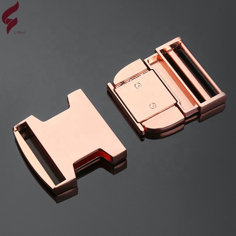 Lihui Designer Wide Belt Buckle Quick Release Metal Buckle Slide Adjustable Shoulder Belt Buckle For Backpack