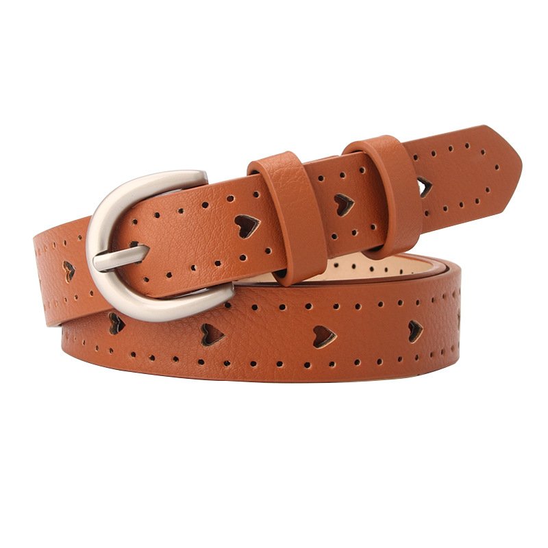 Ladies belt casual hollow belts women's fine decorative simple fashion pin buckle belt factory wholesale
