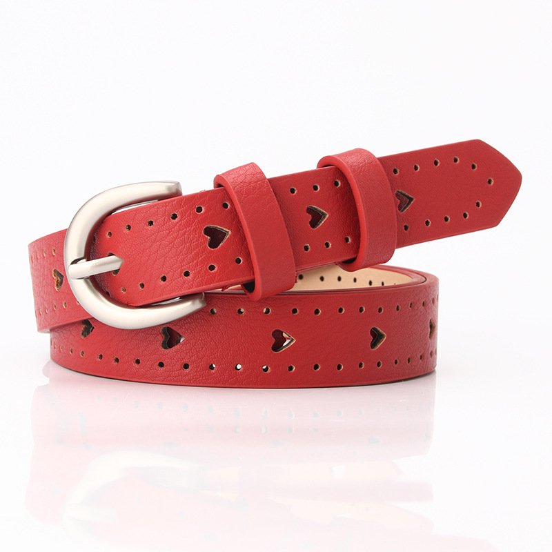 Ladies belt casual hollow belts women's fine decorative simple fashion pin buckle belt factory wholesale