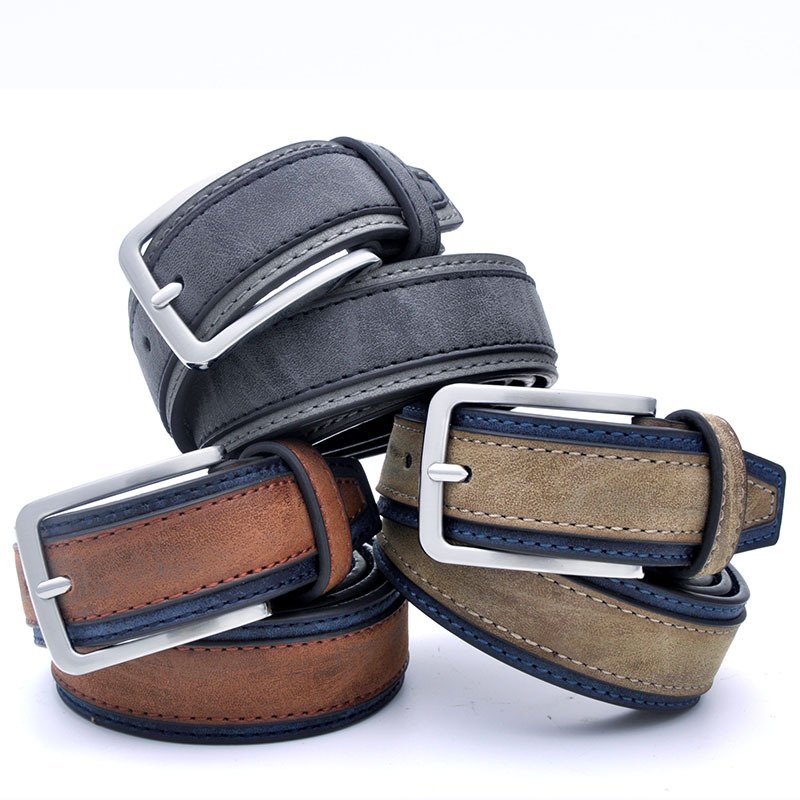 Wholesale Pu Leather Needle Buckle Belt Europe and American Fashion Casual Belt PU Jeans for Men