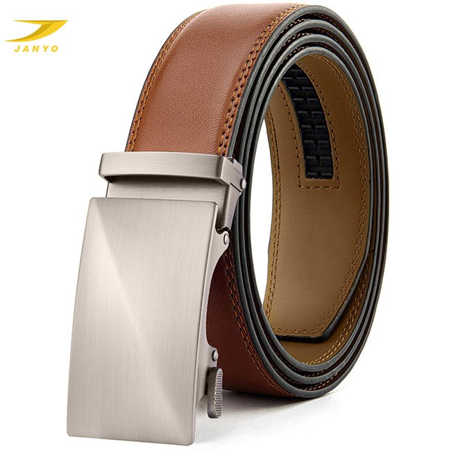 Custom luxury classic vintage famous brand brown genuine leather belts for men automatic buckle