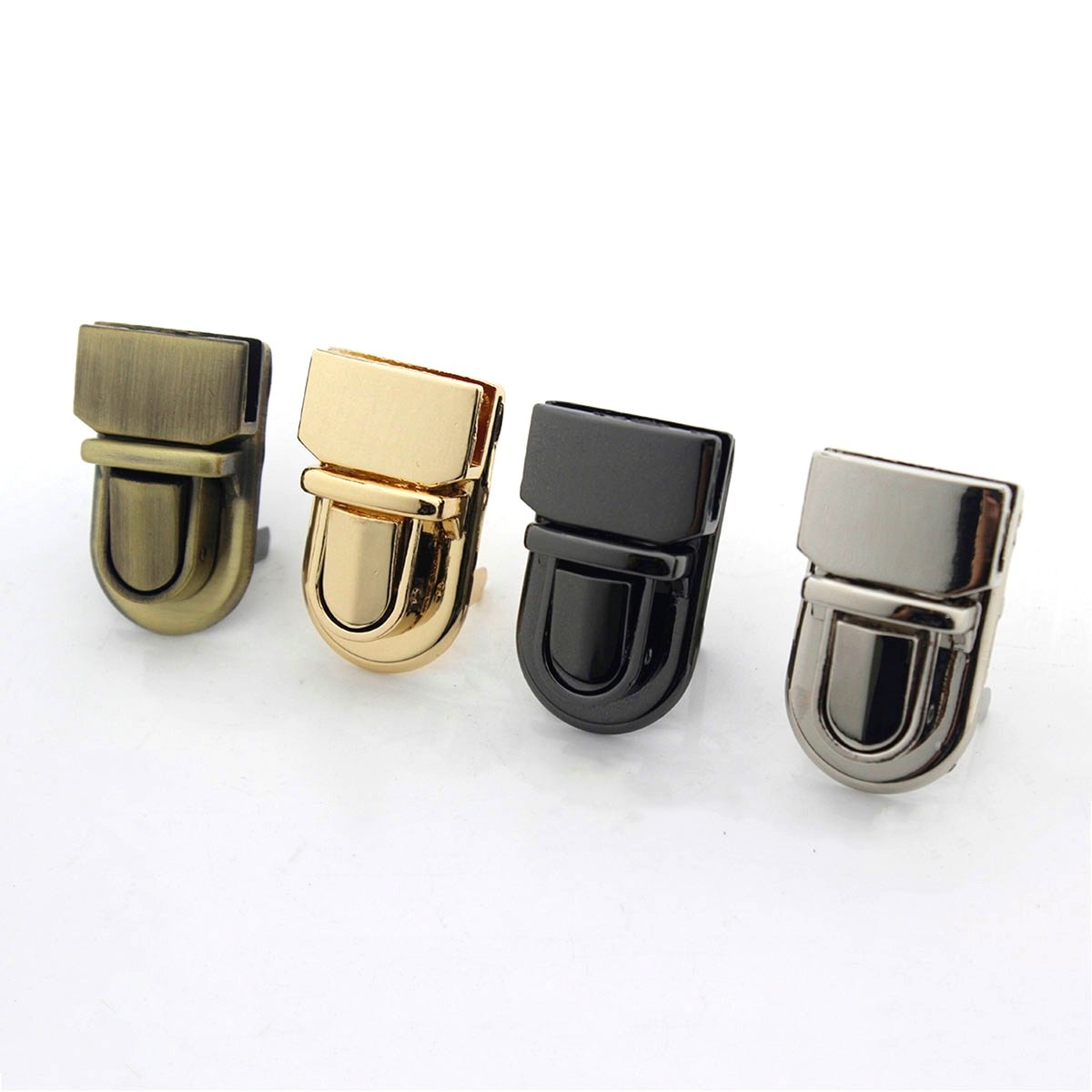 Zinc Alloy Push Press Lock Tongue Lock Bag Clasp Buckle for Leather Craft Bag Parts Accessories Bag Lock