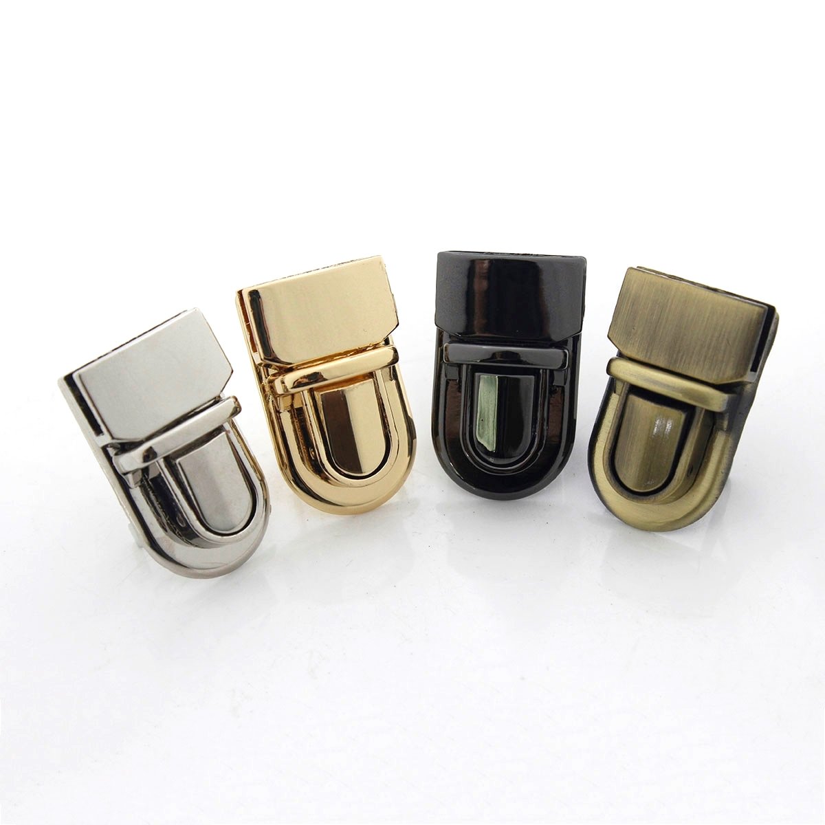 Zinc Alloy Push Press Lock Tongue Lock Bag Clasp Buckle for Leather Craft Bag Parts Accessories Bag Lock