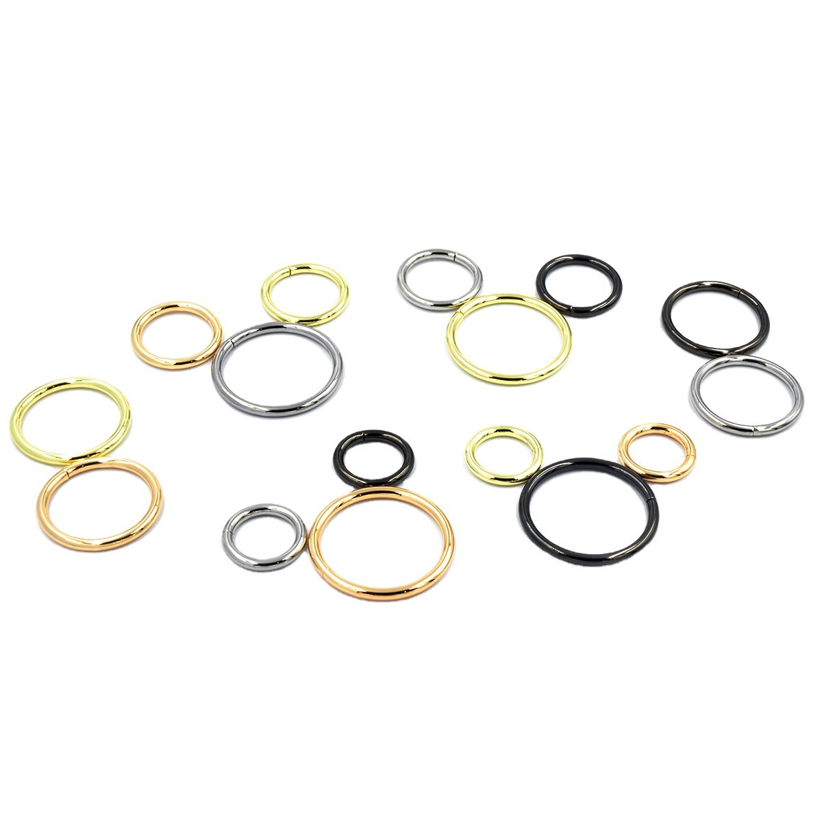Custom Logo Handbag Hardware Iron Metal Material Flat Metal O Ring Buckle Metal Oval Ring Bag Accessories TY38