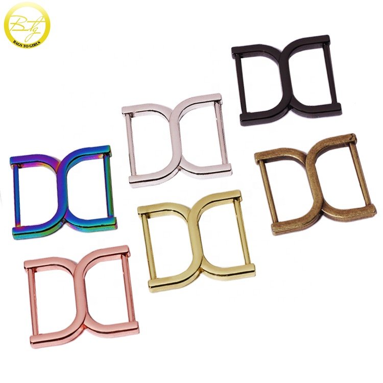 Wholesale alloy logo blanks connecting d ring bags adjustable backpack buckle hardware accessories