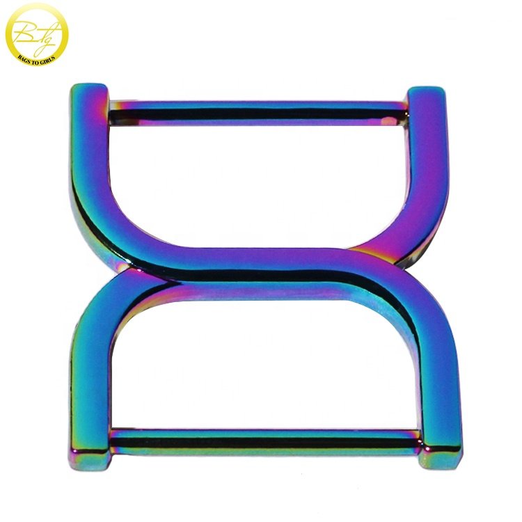 Wholesale alloy logo blanks connecting d ring bags adjustable backpack buckle hardware accessories