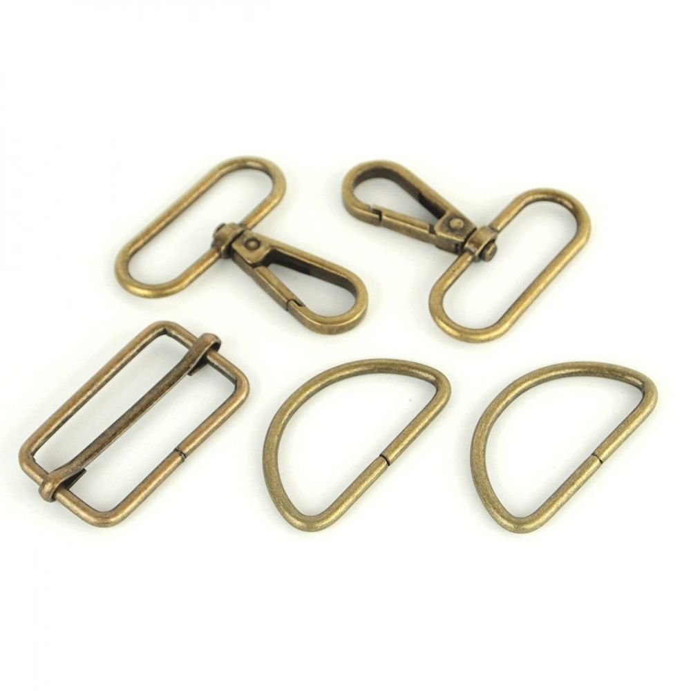 Bag Hardware Accessories Set Rainbow Metal Swivel Claw Clasps Belt Strap Slide D Rings Dog Collar Adjuster Purse Buckles