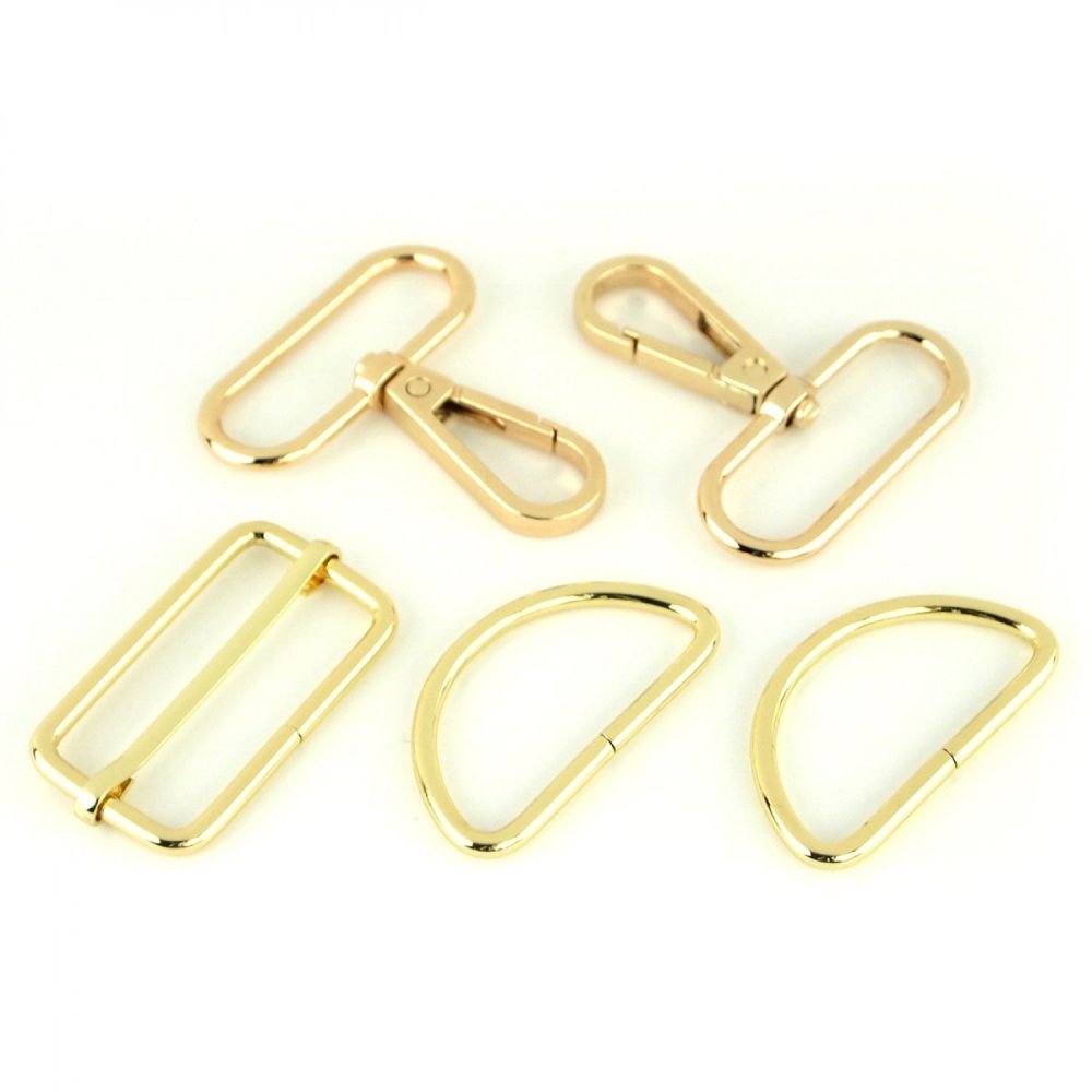 Bag Hardware Accessories Set Rainbow Metal Swivel Claw Clasps Belt Strap Slide D Rings Dog Collar Adjuster Purse Buckles