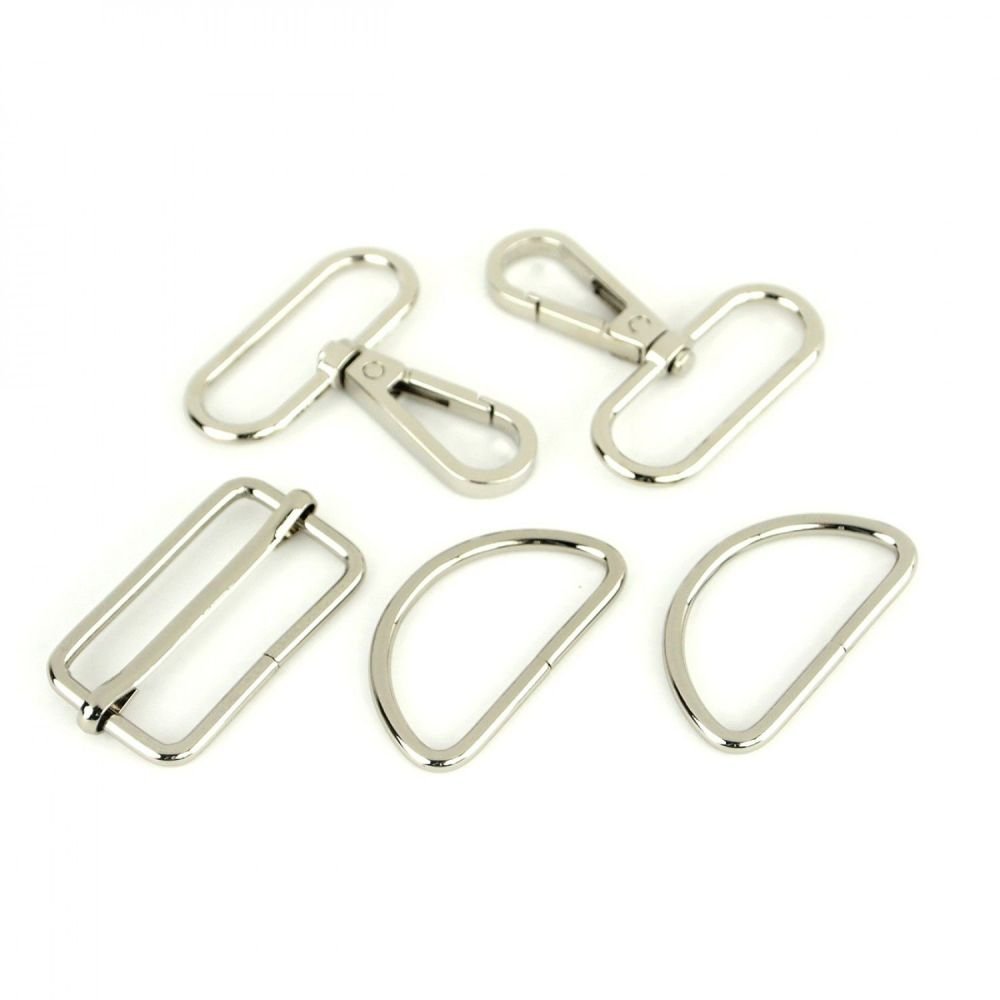 Bag Hardware Accessories Set Rainbow Metal Swivel Claw Clasps Belt Strap Slide D Rings Dog Collar Adjuster Purse Buckles