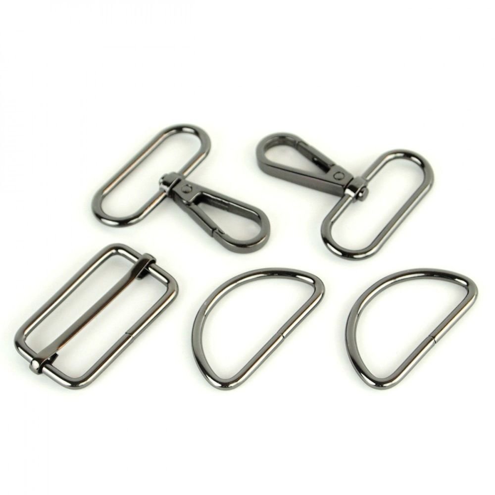 Bag Hardware Accessories Set Rainbow Metal Swivel Claw Clasps Belt Strap Slide D Rings Dog Collar Adjuster Purse Buckles