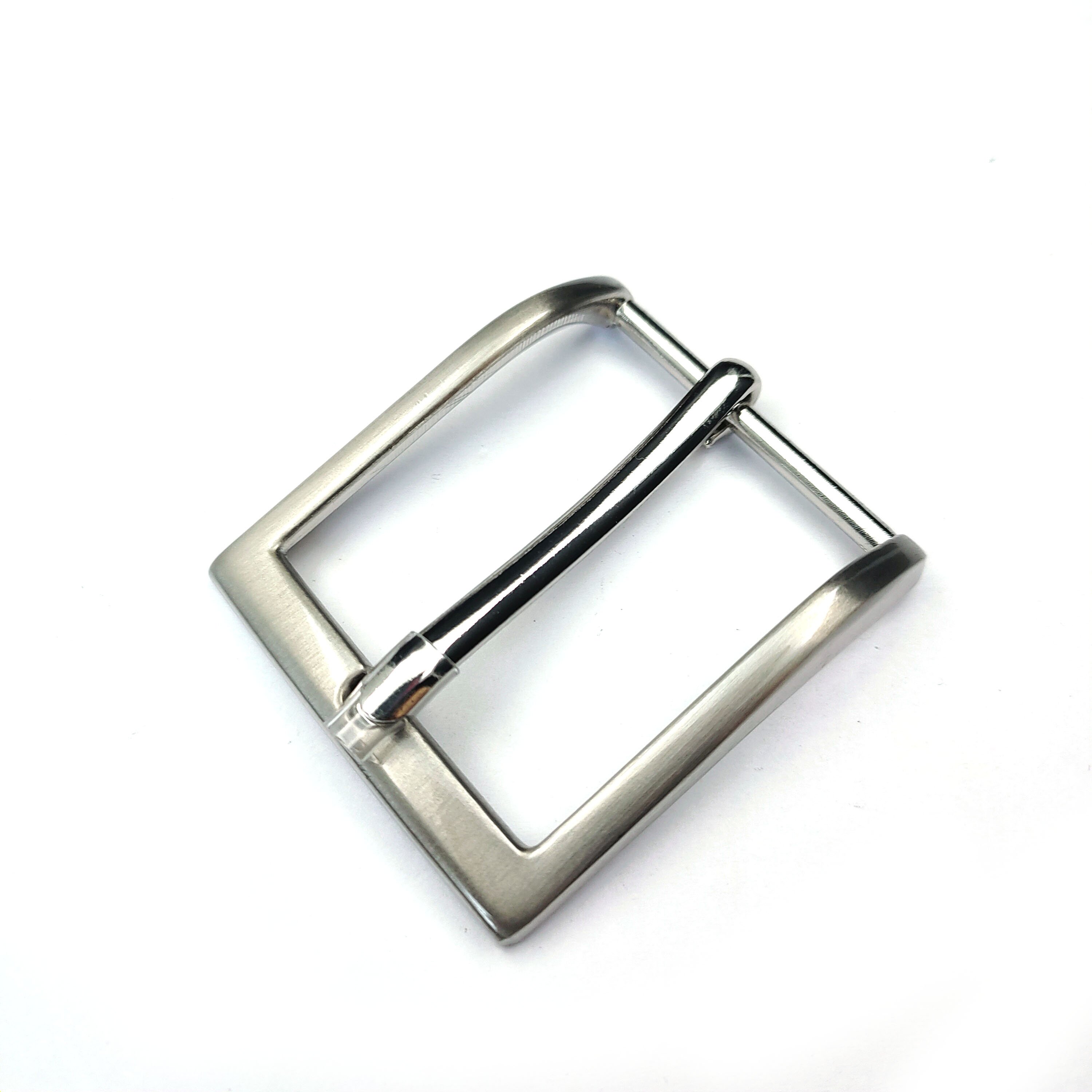 40mm stainless steel belt buckle 1-1/2 inch pin buckle for man genuine leather pin buckle belt