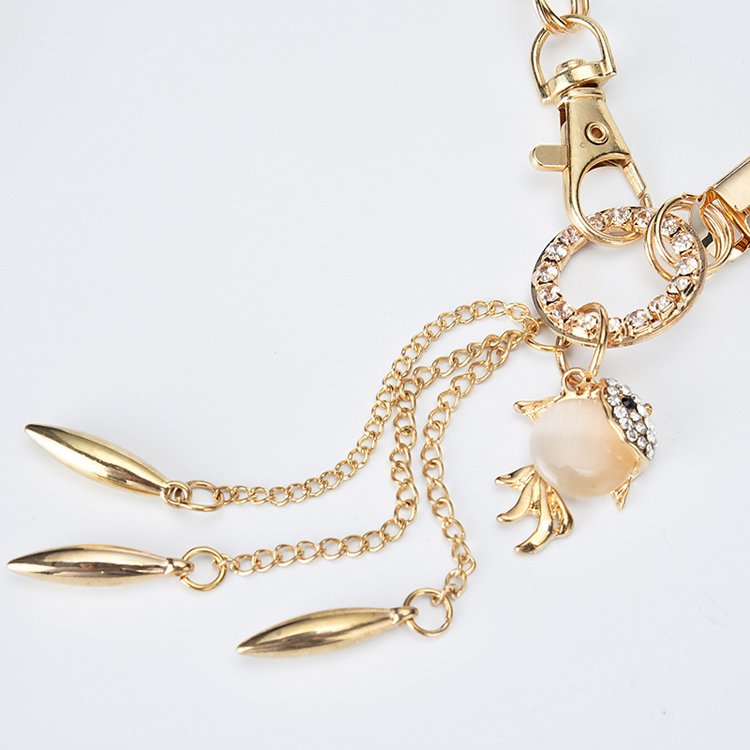 Manufacturer wholesale gold belt exquisitely designed goldfish shape buckle iron belt for women