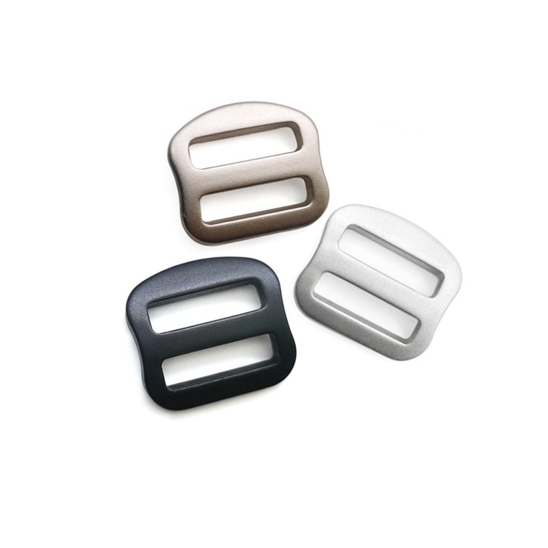 Lingzhen Luggage Hardware Aviation Aluminum Glide Belt Buckle Alloy Slider Buckle For Backpack Adjuster Shoulder Strap Buckles