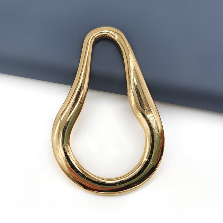 Oem Custom New Special Designer Gourd Shape Big Size Decorative Belt Buckles Metal Ring Buckle For Belt And Handbags