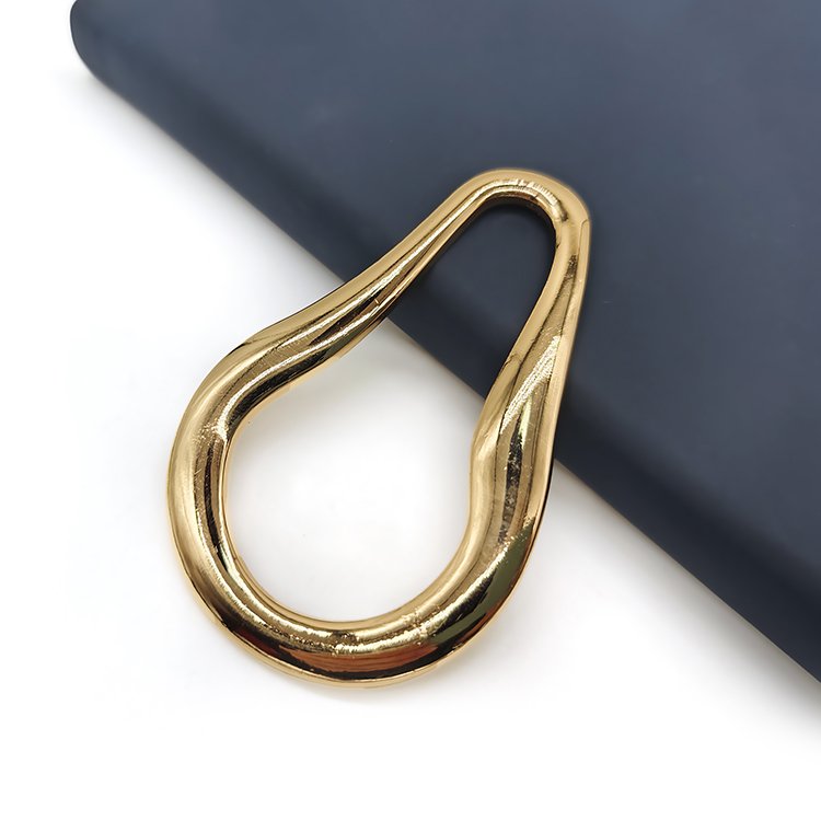 Oem Custom New Special Designer Gourd Shape Big Size Decorative Belt Buckles Metal Ring Buckle For Belt And Handbags