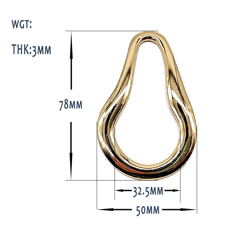 Oem Custom New Special Designer Gourd Shape Big Size Decorative Belt Buckles Metal Ring Buckle For Belt And Handbags