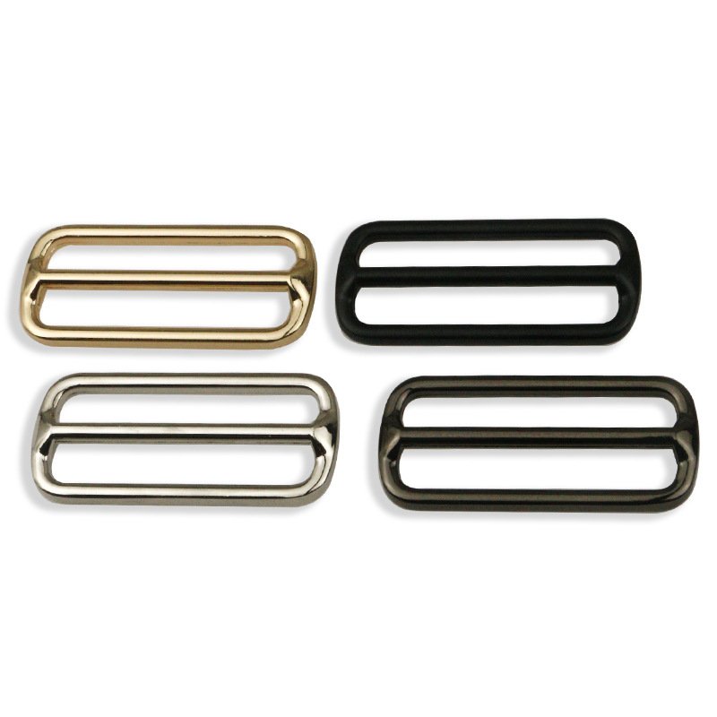 50mm/2" Metal Slider Tri Glide Buttons Webbing Strap Adjustable Buckle Fastener For Diy Leather Craft Beg Belt Strap Accessories