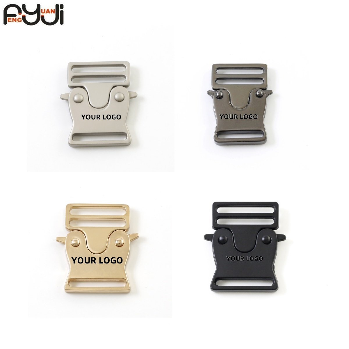 Fashion Clothing Adjustable Buckle Quick Release Dog Collar Buckles Adjustable Bag Strap Side Clip Belt Buckle