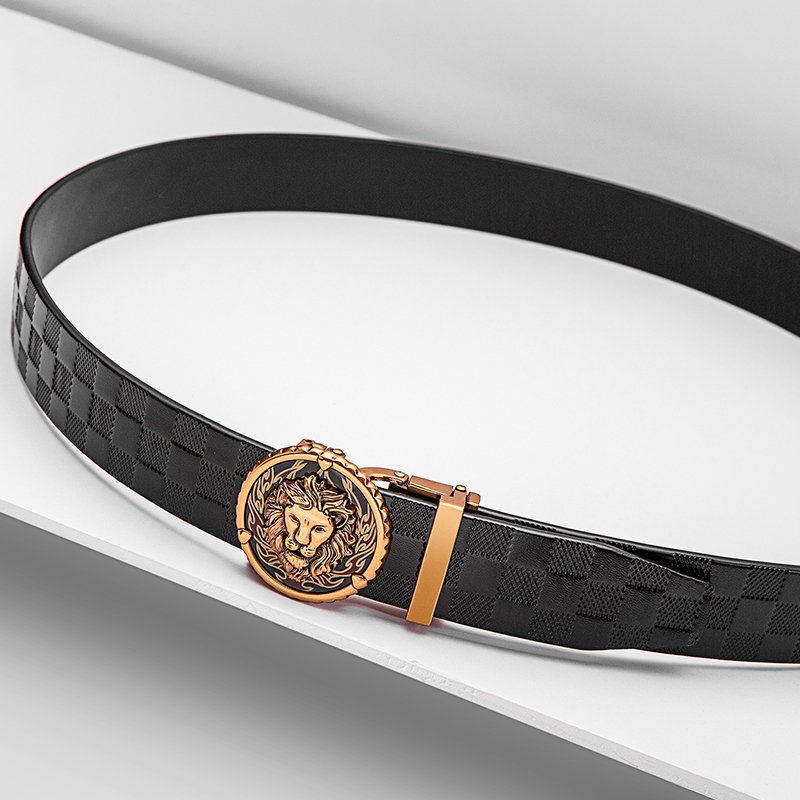 Luxury men's automatic buckle belt top layer genuine leather belt for man Italian leather belts