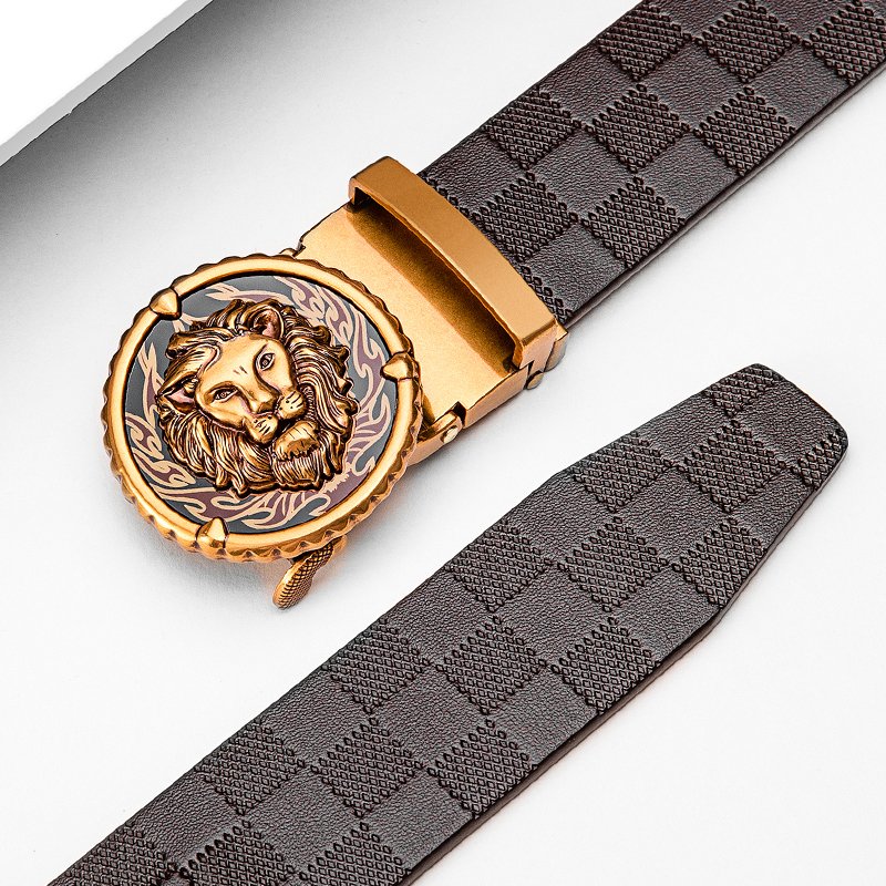 Luxury men's automatic buckle belt top layer genuine leather belt for man Italian leather belts