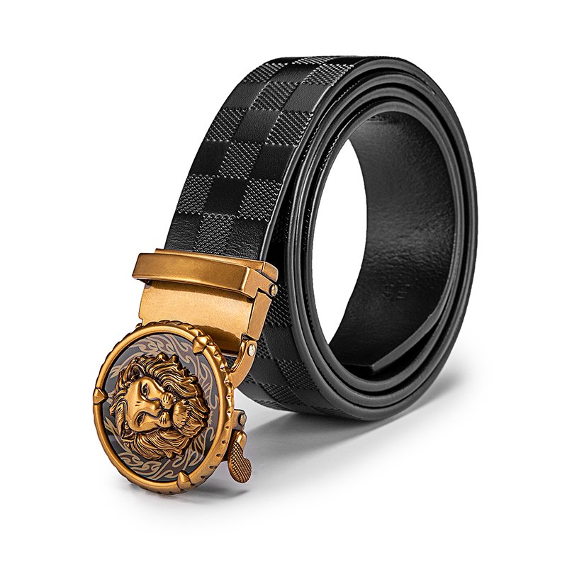 Luxury men's automatic buckle belt top layer genuine leather belt for man Italian leather belts