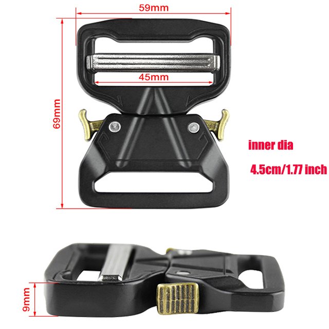 45mm Big Tactical Belt Buckle Quick Release buckle for nylon belts With Strong Pull force quick release buckle