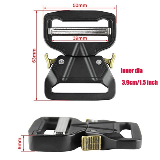 45mm Big Tactical Belt Buckle Quick Release buckle for nylon belts With Strong Pull force quick release buckle