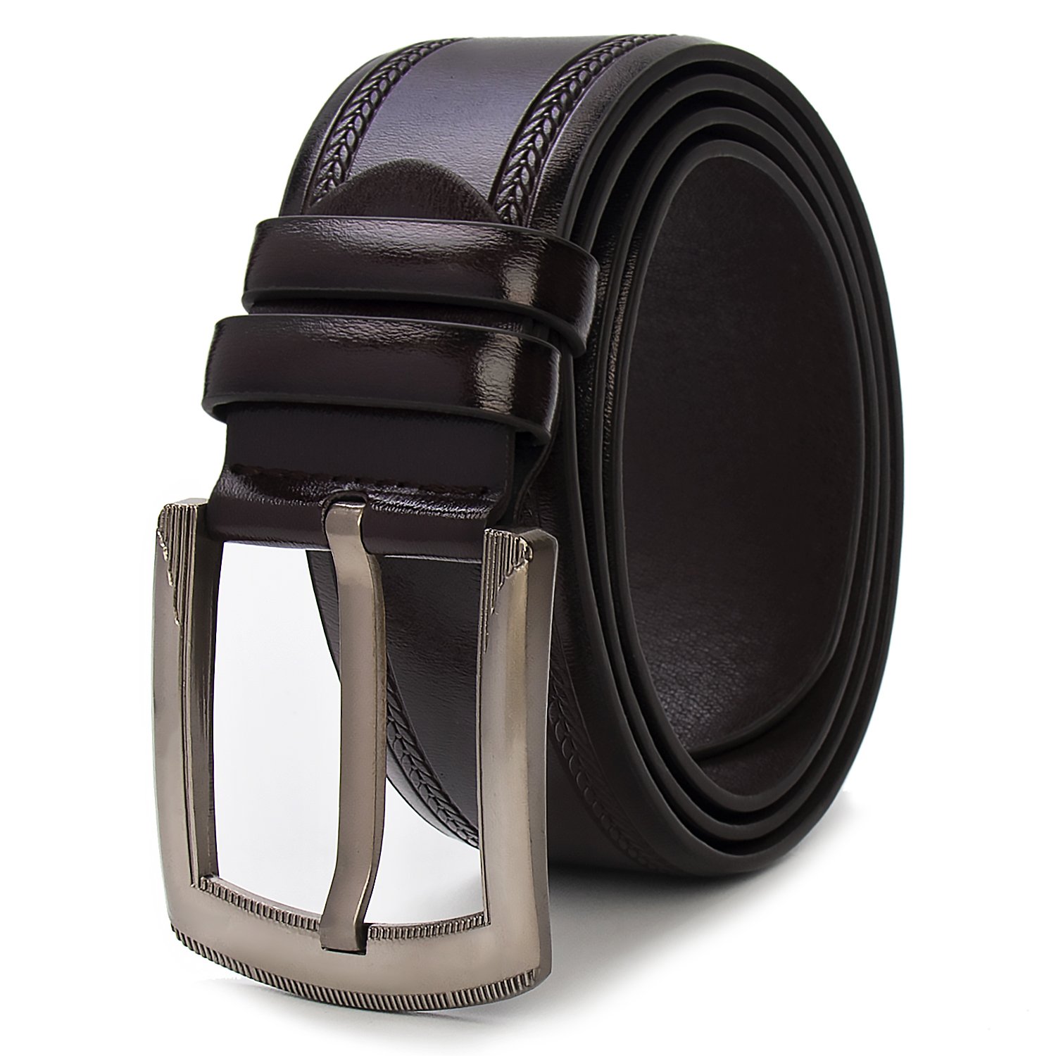 Customized business buckle belt with large width 4.5cm scratch resistant durable TPU quick pullout buckle belt PU leather belt